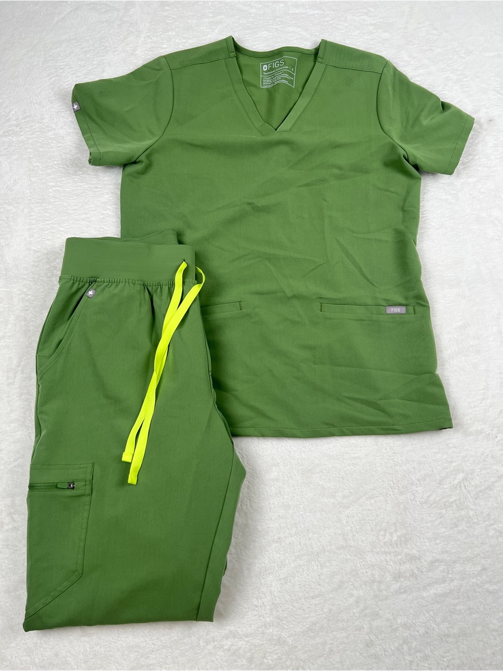 FIGS Fern Casma Scrub Set High Waisted Zamora Joggers S M/P